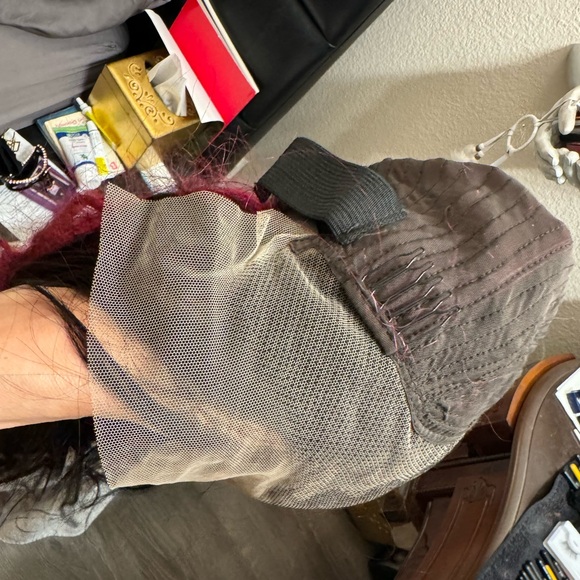 Human Hair Wig Dark Brown/Pink - Picture 13 of 14